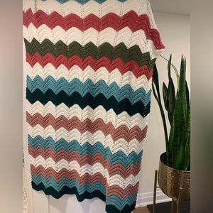Boho Afghan vintage style crochet throw